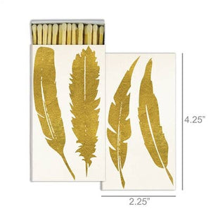 
            
                Load image into Gallery viewer, Gold Foil Feather Matches
            
        